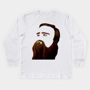 G.W.T.Y Ghost Beard Kids Long Sleeve T-Shirt